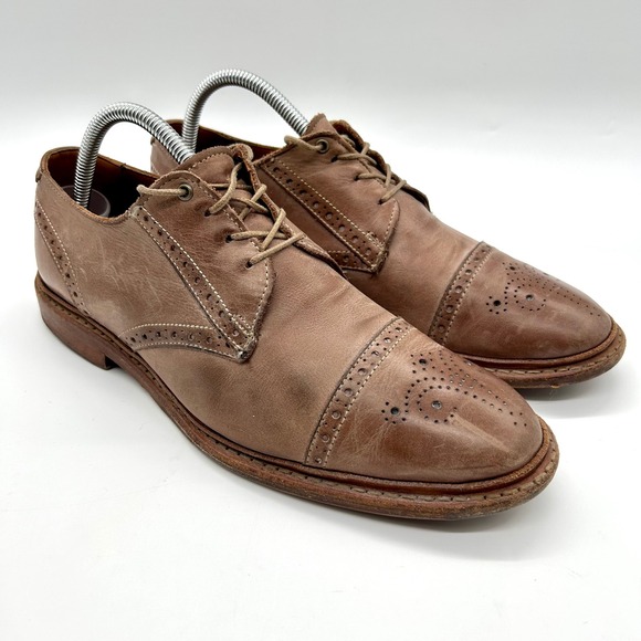 Allen Edmonds Bainbridge Cap Toe Oxford Brown Leather Mens Dress Shoes 8‎ D 8176 main image 5